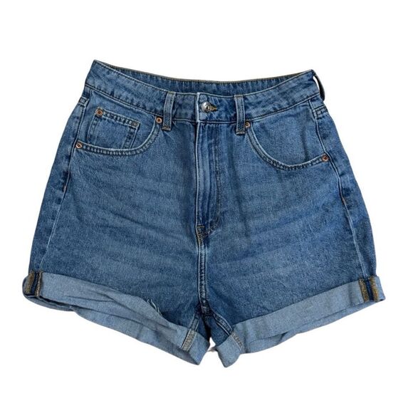 Divided H&M Women's Hi Rise Cuffed Denim Shorts Size 6 - Picture 4 of 6